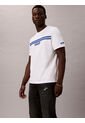 Camiseta Blanca De Rayas Con Logo Calvin Klein de Calvin Klein