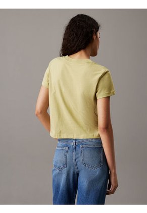 Camiseta Verde Slim Con Logo Calvin Klein