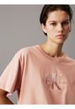 Camiseta Beige Holgada Con Monograma Calvin Klein de Calvin Klein