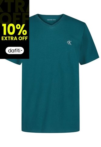 Camiseta Azul Para Niño Manga Corta Con Logo  Calvin Klein Calvin Klein