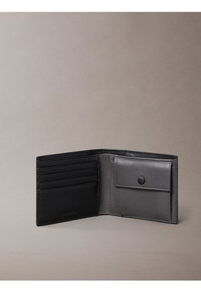 Billetera Negra Con Compartimento Para Billetes, Monedero Y RFID Calvin Klein