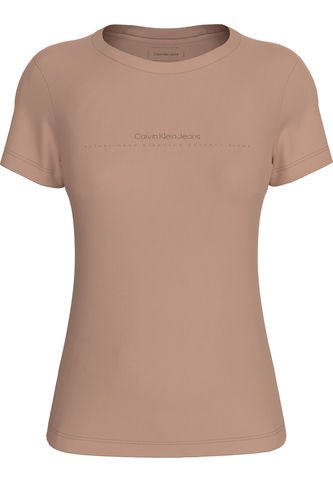 Camiseta Beige Slim Con Logo Calvin Klein Calvin Klein