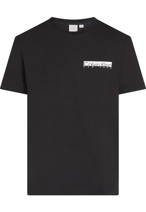 Camiseta Negra Con Logotipo En Caja Calvin Klein