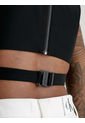 Crop Top Negro Con Recorte Y Cierre En La Espalda Para Mujer Calvin Klein de Calvin Klein
