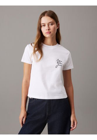 Camiseta Blanca Slim Con Logo Calvin Klein Calvin Klein