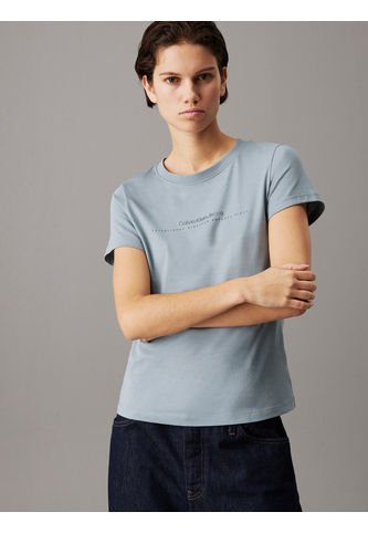 Camiseta Azul Slim Con Logo Calvin Klein Calvin Klein