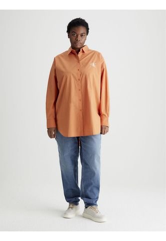 Camisa Naranja Oversize Con Logo Calvin Klein Calvin Klein