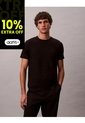 Camiseta Negra Slim De Manga Corta Calvin Klein de Calvin Klein