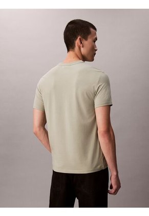 Camiseta Verde Slim De Manga Corta Calvin Klein