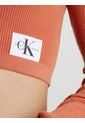 Saco Cropped Con Cuello En V Mujer Naranja Calvin Klein de Calvin Klein