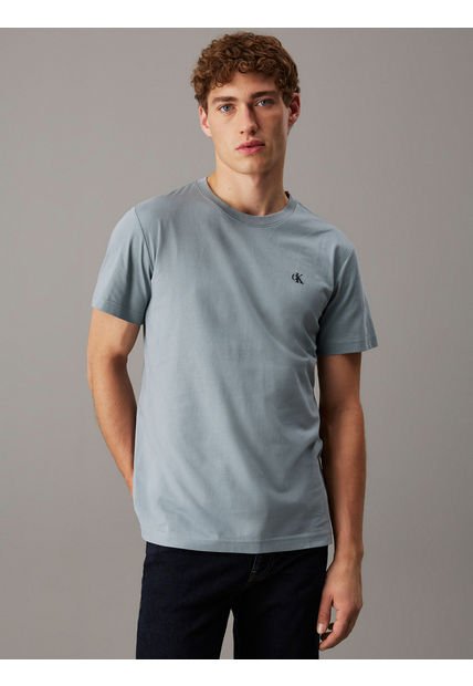 Camiseta Azul Con Logo En La Parte Trasera Calvin Klein