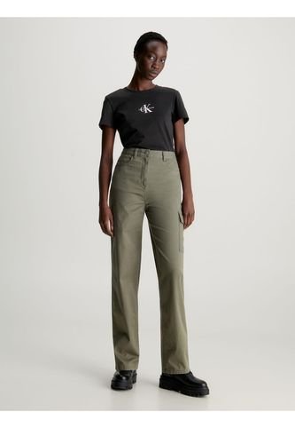 Camiseta Negro Slim Con Monograma Calvin Klein Calvin Klein