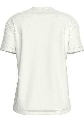 Camiseta Blanca Con Monograma E Insignia Calvin Klein