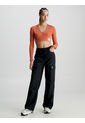 Saco Cropped Con Cuello En V Mujer Naranja Calvin Klein de Calvin Klein