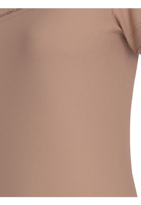 Camiseta Beige Slim Con Logo Calvin Klein