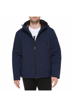 Chaqueta Azul Soft Shell Con Capota Y Forro De Sherpa Calvin Klein