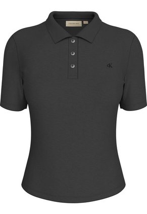 Polo Negro Slim De Punto De Algodón Calvin Klein