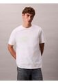 Camiseta Blanca Con Logo Estampado En Alineado Derecho Calvin Klein de Calvin Klein