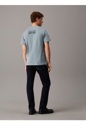 Camiseta Azul Con Logo En La Parte Trasera Calvin Klein