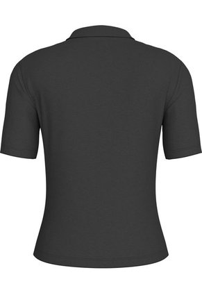 Polo Negro Slim De Punto De Algodón Calvin Klein