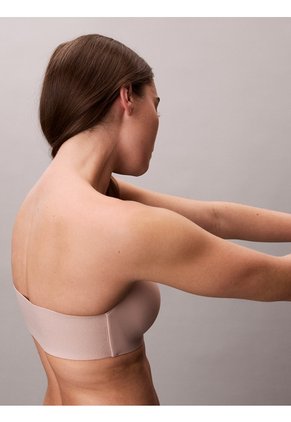 Strapless Beige Con Broche Frontal Calvin Klein