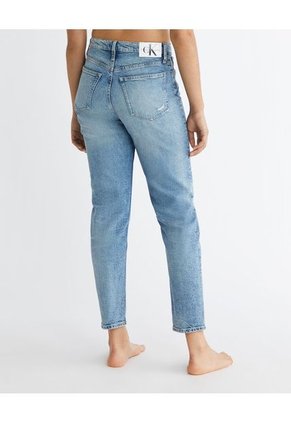 Jean Azul Mom Desgastados Para Mujer Calvin Klein