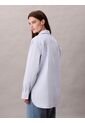 Camisa Celeste Relaxed De Popelina Calvin Klein de Calvin Klein