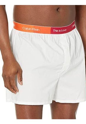 Bóxer Tradicional Pride Algodón Color Block Hombre Blanco Calvin Klein