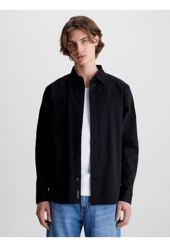 Camisa Holgada De Sarga Algodón Hombre Negro Calvin Klein Calvin Klein