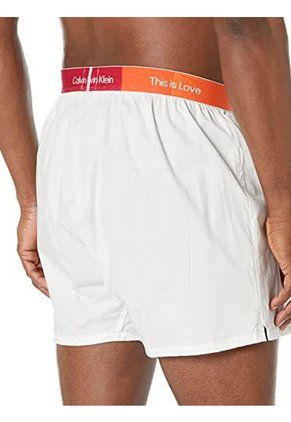 Bóxer Tradicional Pride Algodón Color Block Hombre Blanco Calvin Klein