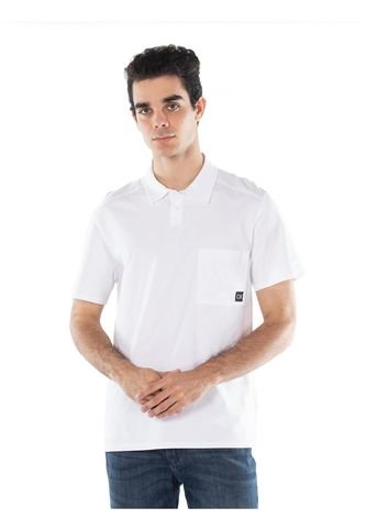 Polo Blanco Con Bolsillo Para Hombre Calvin Klein Calvin Klein