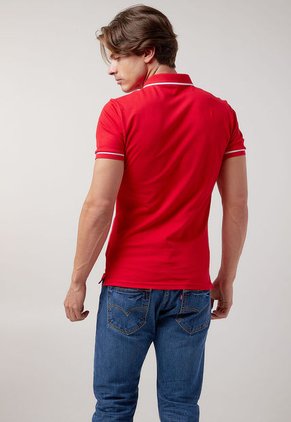 Polo Rojo-Blanco Calvin Klein