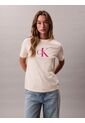 Camiseta Blanca Clásica Con Monograma Estampado Calvin Klein de Calvin Klein