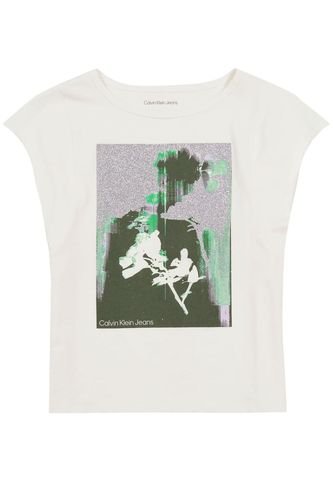 Camiseta Blanca Flutter Floral Para Niña Calvin Klein Calvin Klein