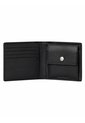 Billetera Negra De Cuero Con Monograma Circular Calvin Klein de Calvin Klein