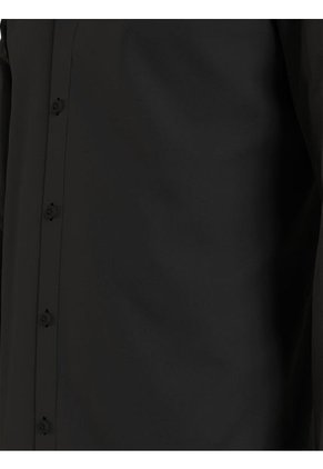Camisa Negra Slim De Algodón Elástico Para Hombre Calvin Klein