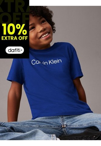 Camiseta Azul Para Niño Con Logo Infantil Calvin Klein Calvin Klein