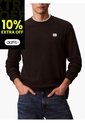Camiseta Negra De Manga Larga Con Textura Ligera Calvin Klein de Calvin Klein