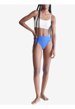 Tanga Azul De Cintura Alta Invisible Calvin Klein