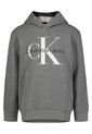 Buzo Gris Con Gorro Y Monograma Para Niño Calvin Klein de Calvin Klein