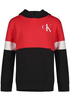 Buzo Rojo Blocked Con Gorro Para Niño Calvin Klein