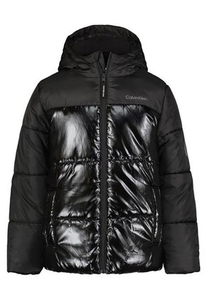 Chaqueta Negro Acolchada Con Cierre Para Niño Calvin Klein