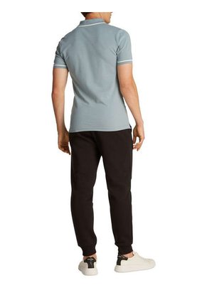 Polo Azul Slim Con Ribete En Contraste Calvin Klein