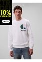 Saco Blanco De Felpa Con Logotipo Calvin Klein de Calvin Klein