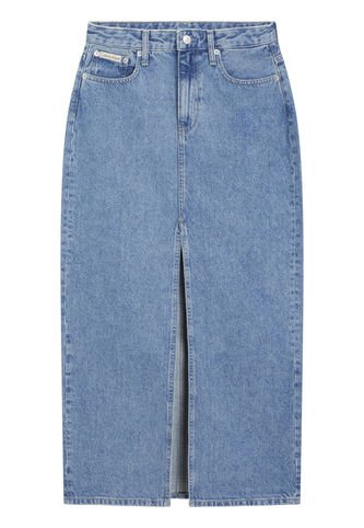 Falda Azul Denim Maxi Con Abertura Calvin Klein Calvin Klein