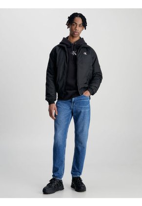 Chaqueta Bomber De Poliéster Reciclado Hombre Negro Calvin Klein