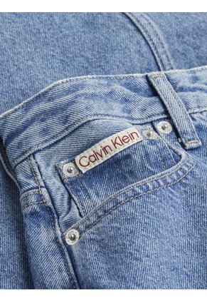 Falda Azul Denim Maxi Con Abertura Calvin Klein