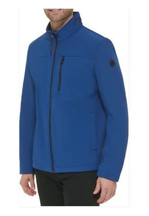Chaqueta Azul Rompeviento Suave Con Cremallera Calvin Klein