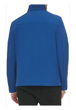 Chaqueta Azul Rompeviento Suave Con Cremallera Calvin Klein