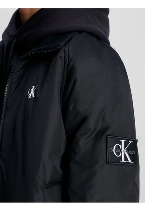 Chaqueta Bomber De Poliéster Reciclado Hombre Negro Calvin Klein